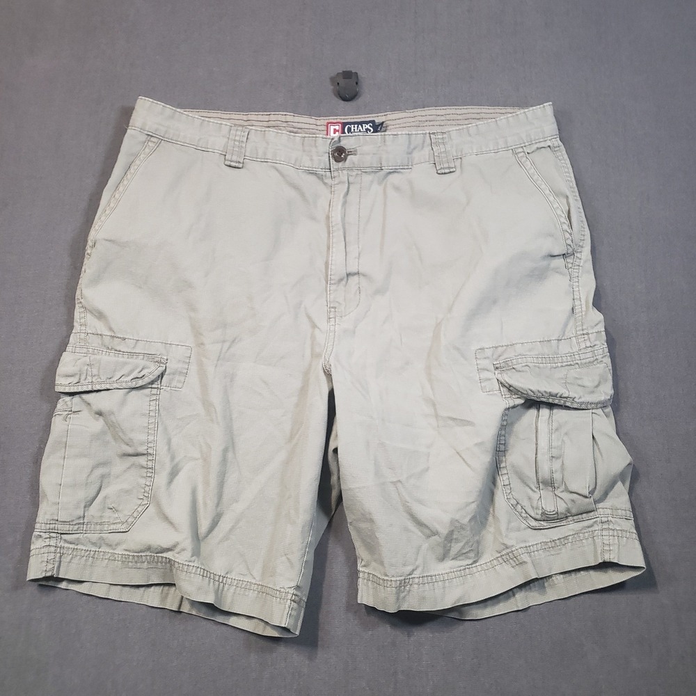 Chaps Cargo Shorts Mens 40 Ripstop Cotton Multi Pocket Casual Outdoor